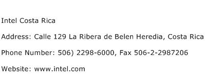 Intel Costa Rica Address Contact Number