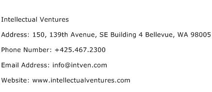 Intellectual Ventures Address Contact Number