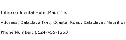 Intercontinental Hotel Mauritius Address Contact Number
