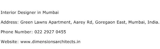 Interior Designer in Mumbai Address Contact Number