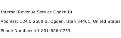 Internal Revenue Service Ogden Ut Address Contact Number