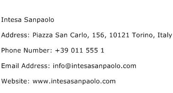 Intesa Sanpaolo Address Contact Number