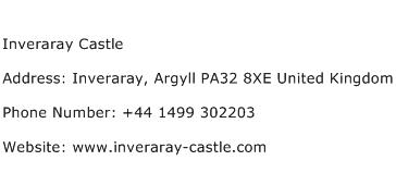 Inveraray Castle Address Contact Number