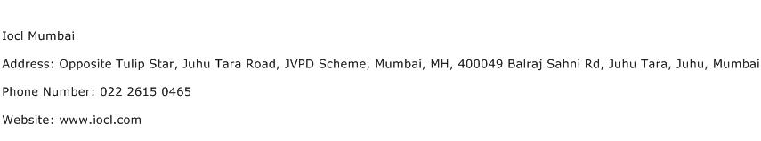 Iocl Mumbai Address Contact Number
