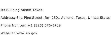 Irs Building Austin Texas Address Contact Number