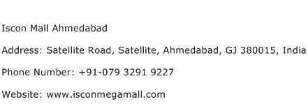 Iscon Mall Ahmedabad Address Contact Number