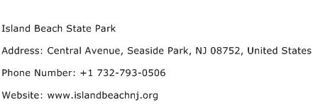 Island Beach State Park Address Contact Number
