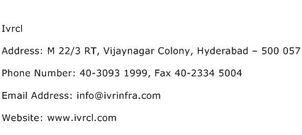 Ivrcl Address Contact Number