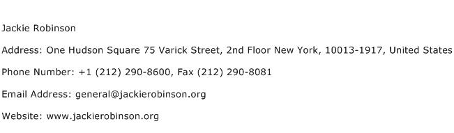 Jackie Robinson Address Contact Number