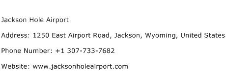 Jackson Hole Airport Address Contact Number