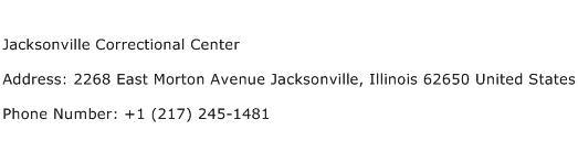Jacksonville Correctional Center Address Contact Number