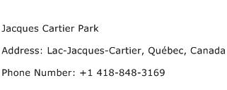Jacques Cartier Park Address Contact Number