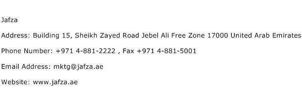 Jafza Address Contact Number