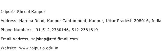 Jaipuria Shcool Kanpur Address Contact Number