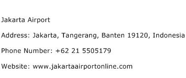 Jakarta Airport Address Contact Number
