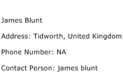 James Blunt Address Contact Number
