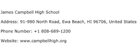 James Campbell High School Address Contact Number