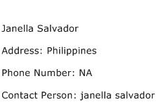 Janella Salvador Address Contact Number