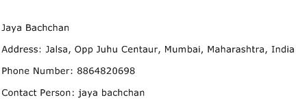 Jaya Bachchan Address Contact Number