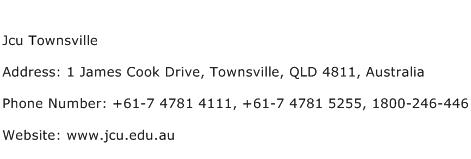 Jcu Townsville Address Contact Number