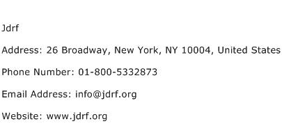 Jdrf Address Contact Number