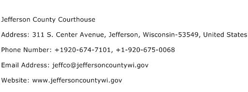 Jefferson County Courthouse Address, Contact Number of Jefferson County