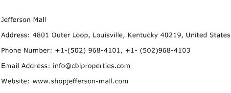 Jefferson Mall Address Contact Number