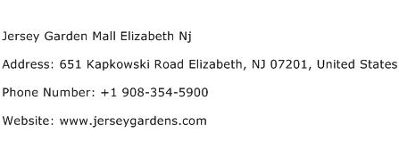 Jersey Garden Mall Elizabeth Nj Address Contact Number