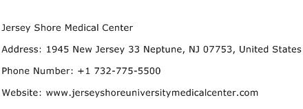 Jersey Shore Medical Center Address Contact Number