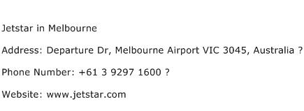 Jetstar in Melbourne Address Contact Number