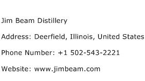 Jim Beam Distillery Address Contact Number