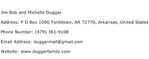 Jim Bob and Michelle Duggar Address Contact Number