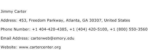 Jimmy Carter Address Contact Number