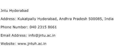 Jntu Hyderabad Address Contact Number