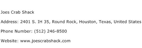 Joes Crab Shack Address Contact Number
