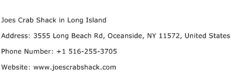 Joes Crab Shack in Long Island Address Contact Number