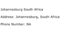 Johannesburg South Africa Address Contact Number