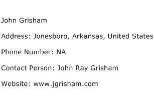 John Grisham Address Contact Number