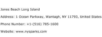 Jones Beach Long Island Address Contact Number