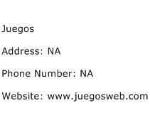 Juegos Address Contact Number