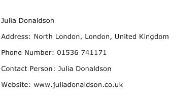 Julia Donaldson Address Contact Number