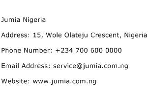 Jumia Nigeria Address Contact Number