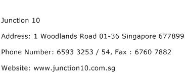 Junction 10 Address Contact Number