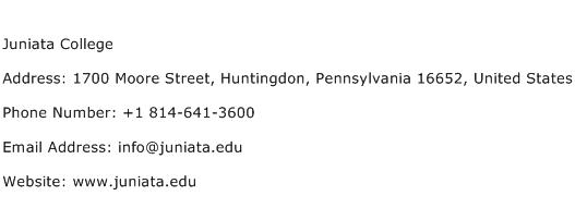 Juniata College Address Contact Number