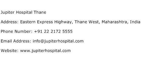 Jupiter Hospital Thane Address Contact Number