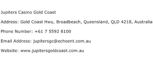 Jupiters Casino Gold Coast Phone Number