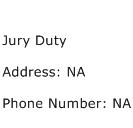 Jury Duty Address Contact Number