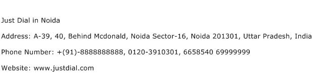 Just Dial in Noida Address Contact Number