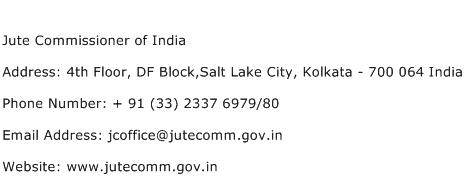 Jute Commissioner of India Address Contact Number