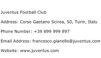 Juventus Football Club Address Contact Number